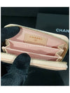 Classic caviar zipper coin card wallet beige pink AP0216 - CHANEL - BALAAN 3