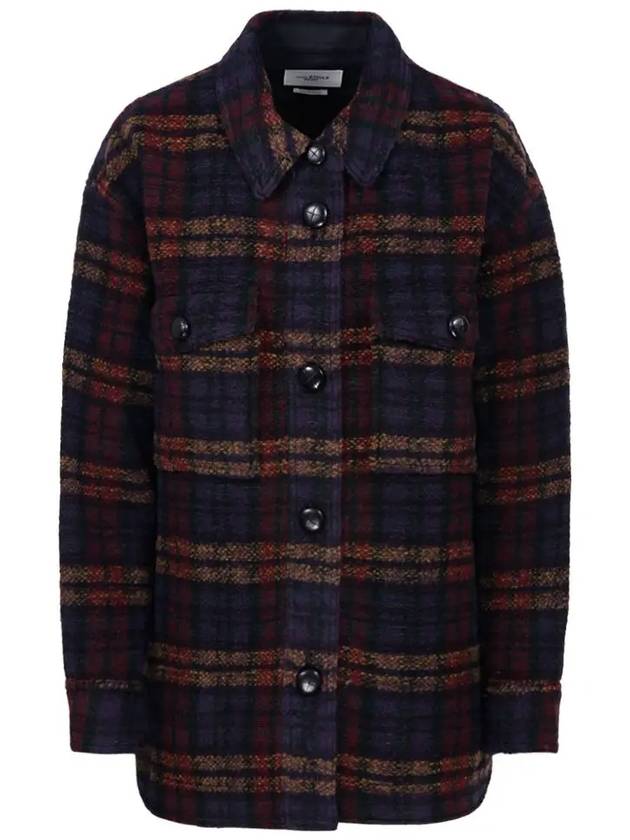 HARVELI Check Shirt Jacket MA0998 22A012E MUBK - ISABEL MARANT - BALAAN 1