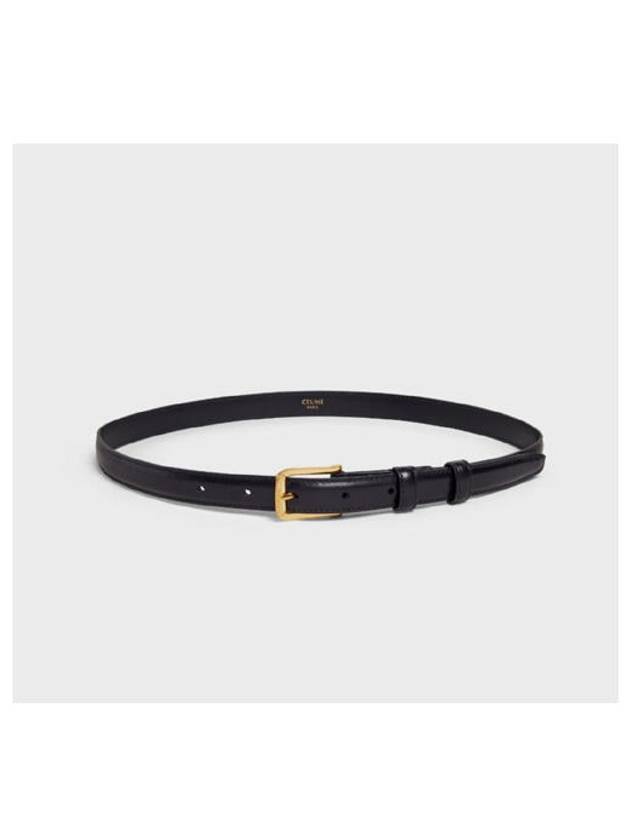 18mm Triomphe Taurillon Leather Belt Black - CELINE - BALAAN 4