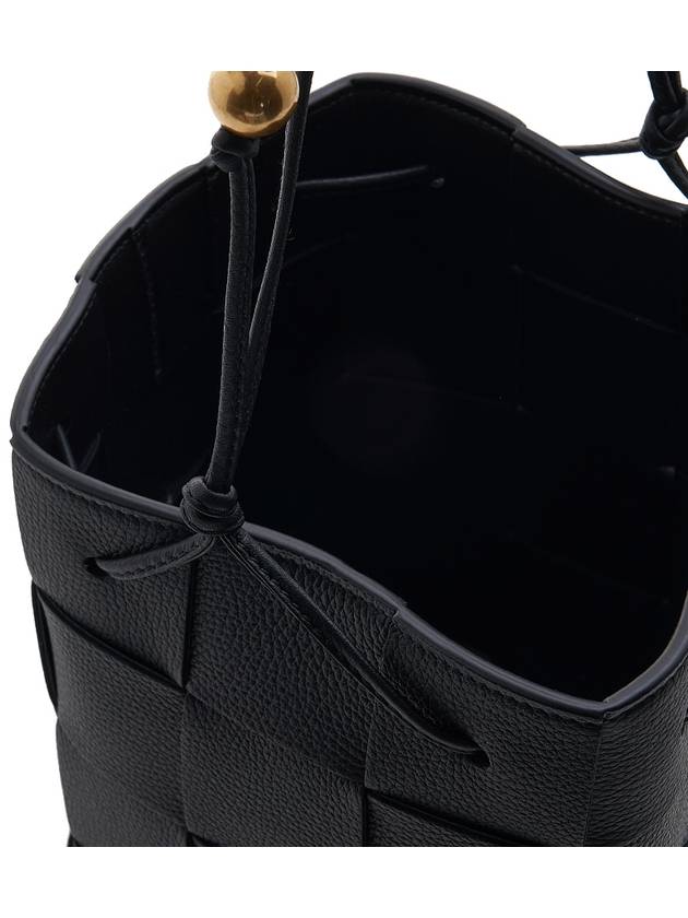 Cassette Intrecciato Leather Bucket Bag Black - BOTTEGA VENETA - BALAAN 9