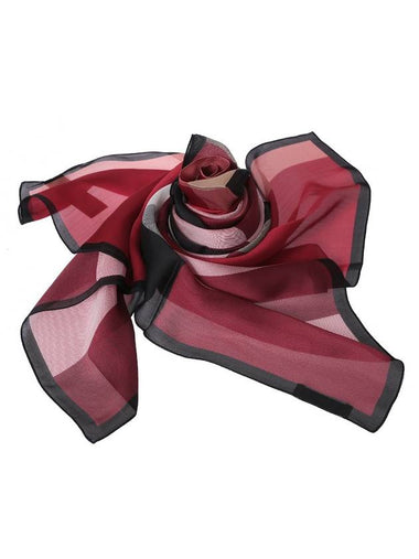 Light Check Silk Scarf Red - BURBERRY - BALAAN 1