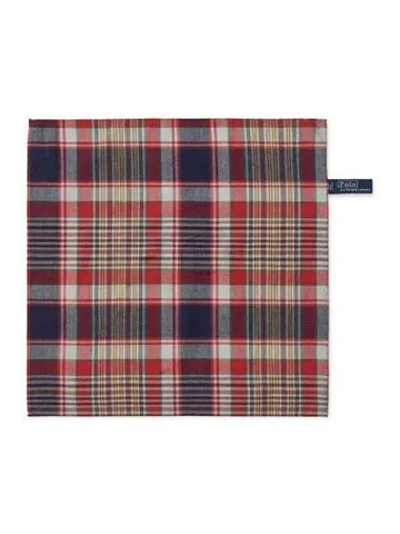 Faded Madras Pocket Square Red - POLO RALPH LAUREN - BALAAN 1