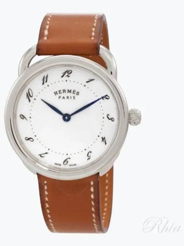 AR5 510 130 VB34 I 042771WW00 Asso Large MM Barenia Women s Leather Watch - HERMES - BALAAN 1