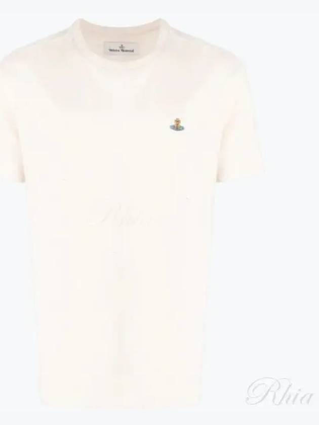 ORB Logo Cotton Short Sleeve T-Shirt Ivory - VIVIENNE WESTWOOD - BALAAN 2