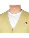 Fox Head Patch Classic Cardigan Soft Yellow - MAISON KITSUNE - BALAAN 8