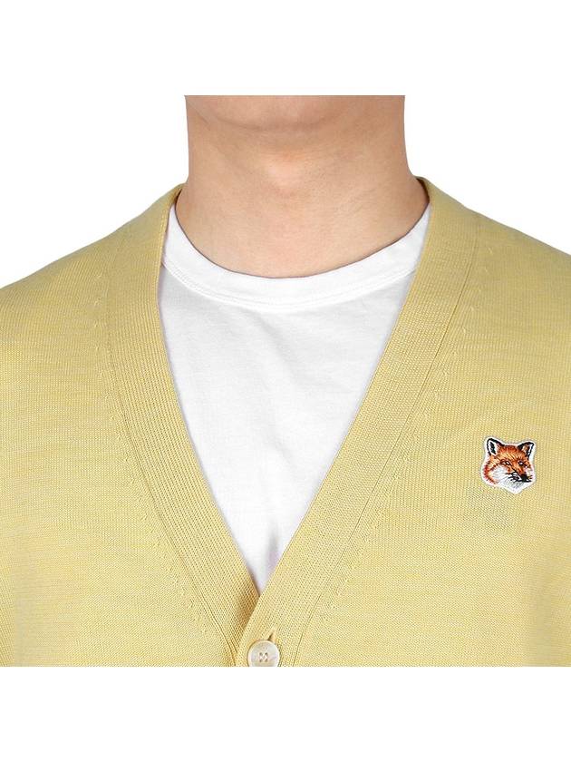 Fox Head Patch Classic Cardigan Soft Yellow - MAISON KITSUNE - BALAAN 8