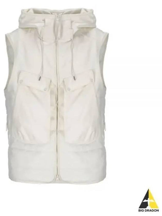 Shell R Mix Goggle Hooded Padded Vest White - CP COMPANY - BALAAN 2