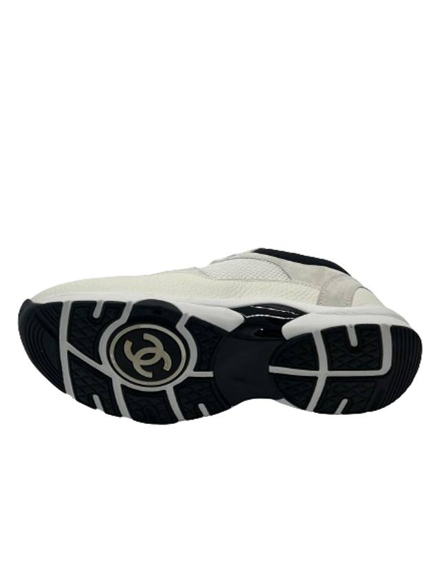 CC Logo Suede Tennis Low Top Sneakers Black - CHANEL - BALAAN 5