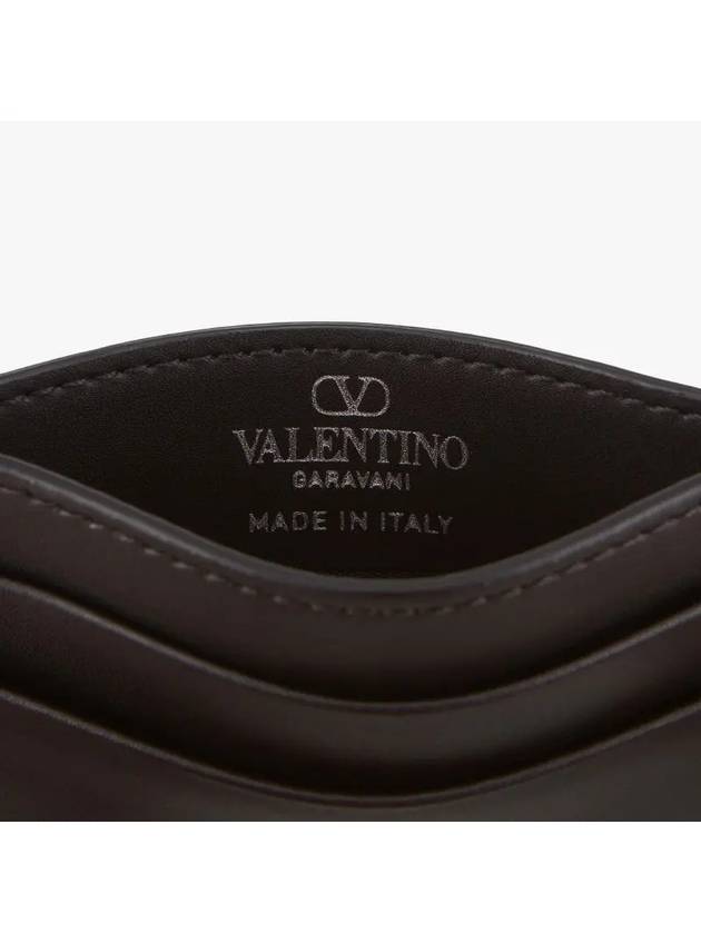 VLTN Leather Card Wallet Black - VALENTINO - BALAAN 4