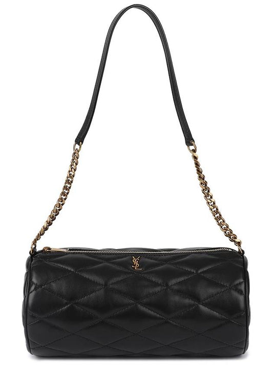 Women's Sade Small Tube Quilted Lambskin Shoulder Bag Black - SAINT LAURENT - BALAAN 2