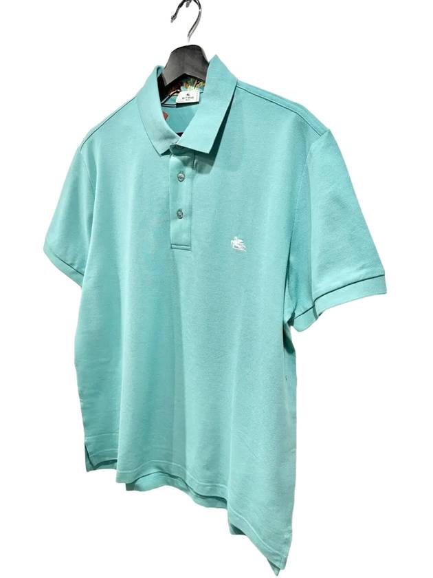 Logo Polo Shirt Blue - ETRO - BALAAN 6