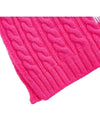 Embroidered Logo Virgin Wool Muffler Pink - MSGM - BALAAN 8