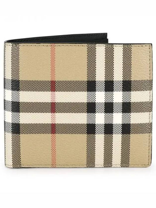 Check Half Wallet Beige - BURBERRY - BALAAN 2