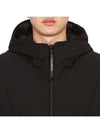 Pro-Tech Ribbed Hooded Jacket Black - CP COMPANY - BALAAN 8