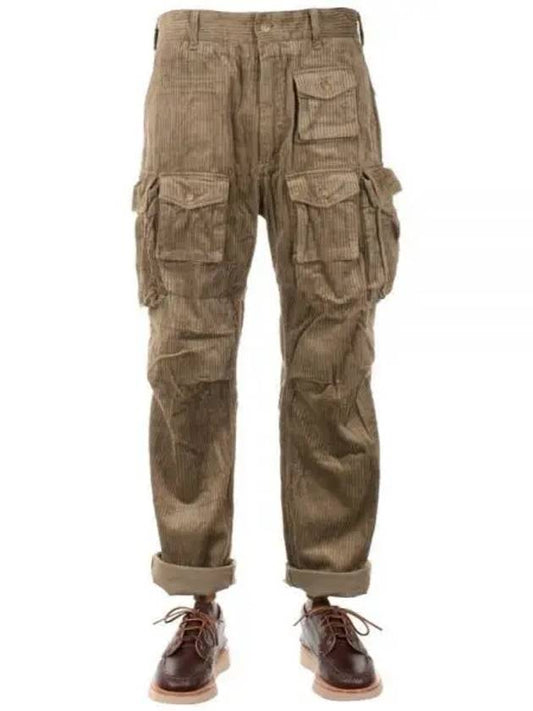 FA Pant B Khaki Cotton 4 5W Corduroy 23F1F016 NQ298 SD016 Pants - ENGINEERED GARMENTS - BALAAN 1