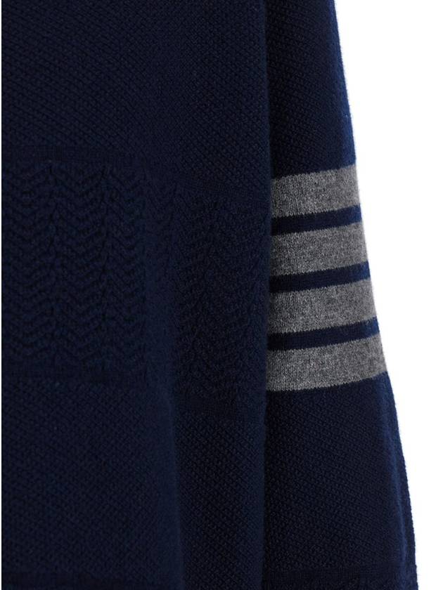 4 Bar Stripe Crewneck Knit Top Navy - THOM BROWNE - BALAAN 4