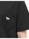 Baby Fox Patch Pocket Short Sleeve T-Shirt Black - MAISON KITSUNE - BALAAN 5