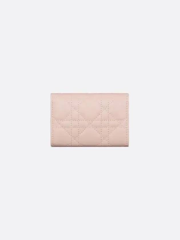 XS Lady Cannage Lambskin Half Wallet Powder Pink - DIOR - BALAAN 5