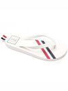 Signature Stripe Rubber Flip Flops White - THOM BROWNE - BALAAN 4