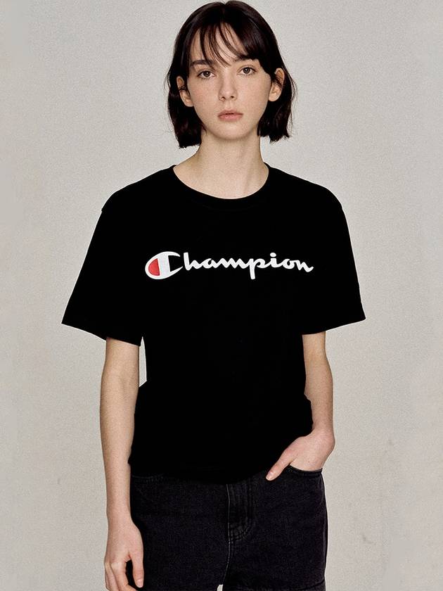 Classic Graphic Jersey Short Sleeve T-Shirt Black - CHAMPION - BALAAN 2