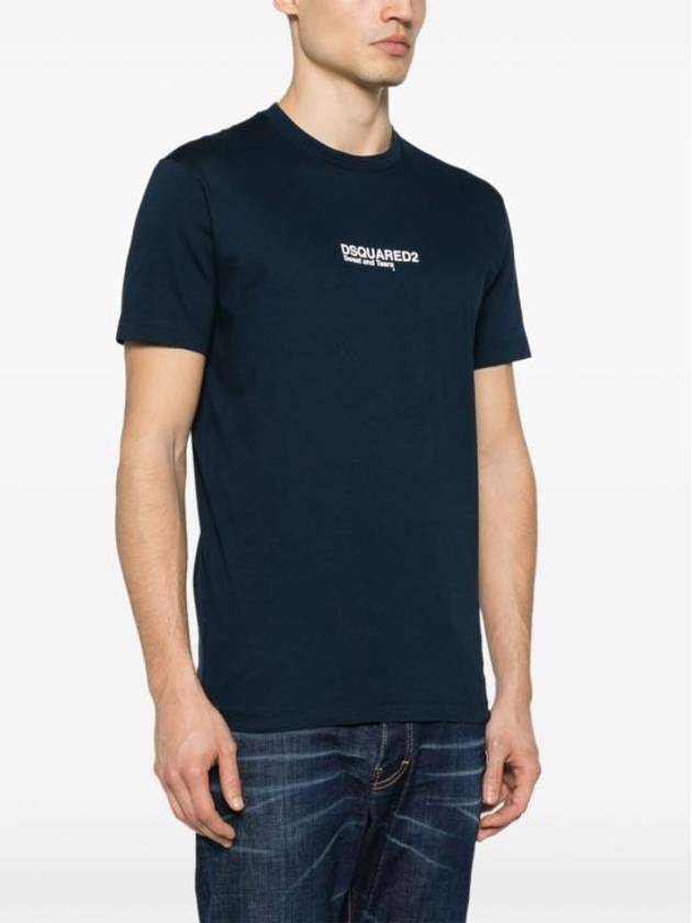 Cool Fit Short Sleeve T-Shirt Navy - DSQUARED2 - BALAAN 5