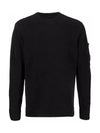 Men's Ribbed Lens Wappen Knit Top Black - CP COMPANY - BALAAN 2