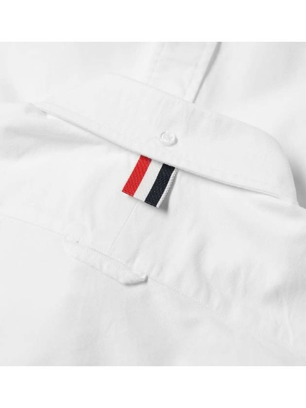 Oxford Striped Grosgrain Armband Classic Long Sleeve Shirt White - THOM BROWNE - BALAAN 7