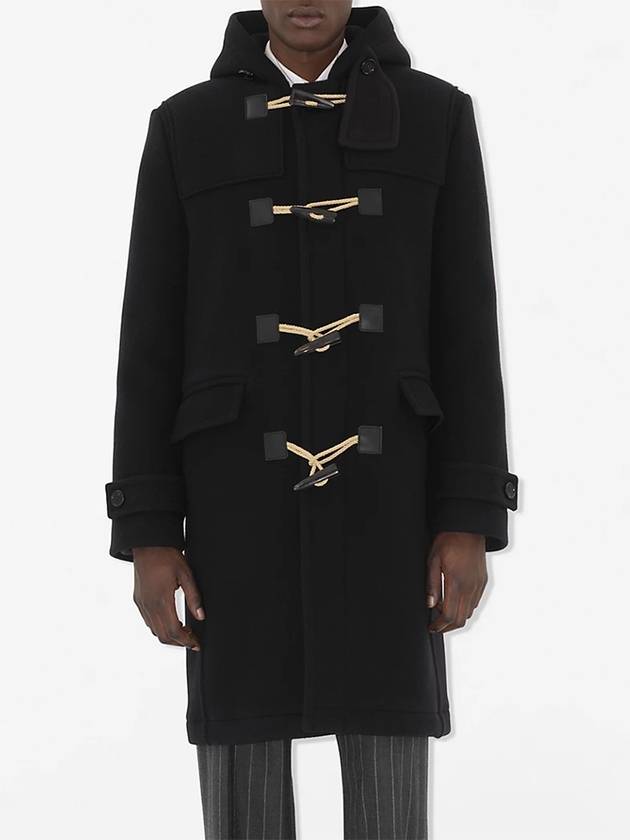 Wool Duffel Coat Black - BURBERRY - BALAAN 4