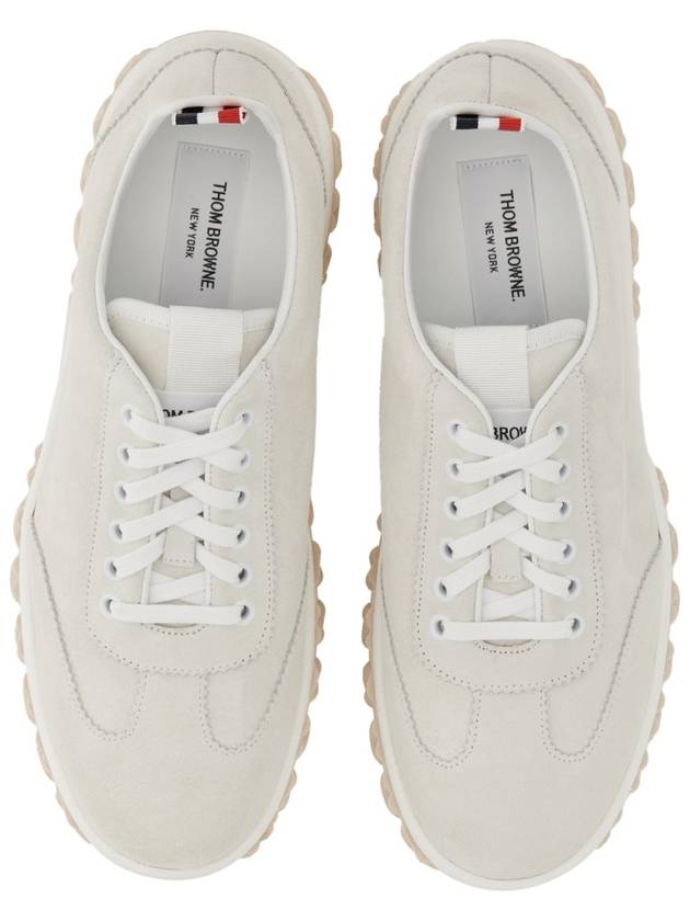 Calf Suede Cable Knit Sole Field Shoes White - THOM BROWNE - BALAAN 5