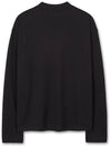 Loose ribbed mock neck knit t-shirt BLACK - WEST GRAND BOULEVARD - BALAAN 3