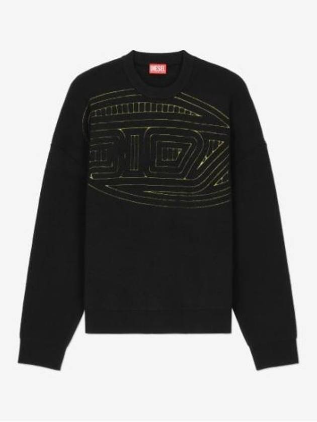 K Ratio Graphic Logo Knit Top Black - DIESEL - BALAAN 2