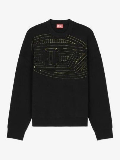 K Ratio Graphic Logo Knit Top Black - DIESEL - BALAAN 2