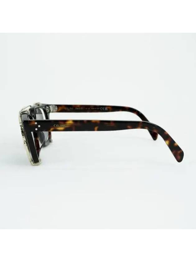 Metal Frame Square Sunglasses Brown 4S268CPMB - CELINE - BALAAN 2