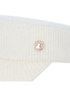 Women s Cashmere Knit Visor 8704LXAS IVORY - BLACK&WHITE - BALAAN 5