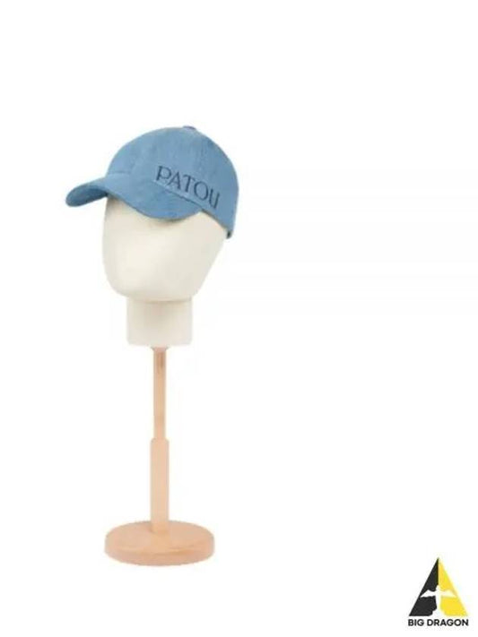 Embroidered Logo Denim Ball Cap Blue - PATOU - BALAAN 2