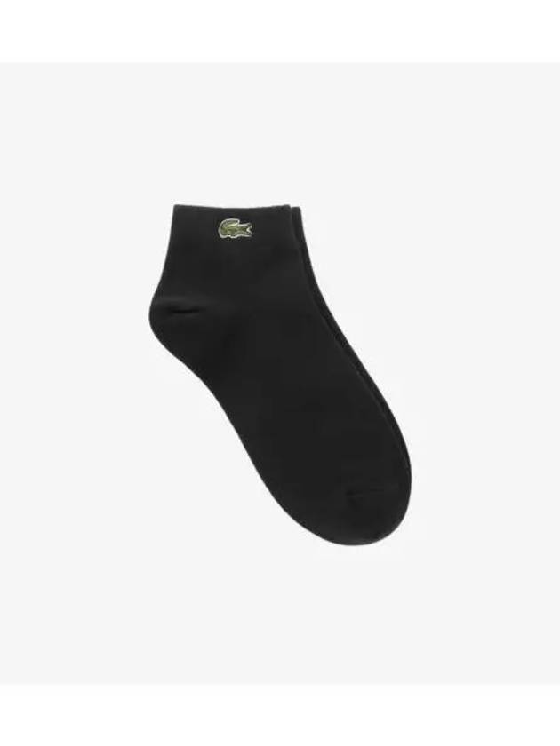 Men s Basic Solid Ankle Socks Black - LACOSTE - BALAAN 1