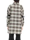 Checked Oversized Linen Silk Shirt - GANNI - BALAAN 4