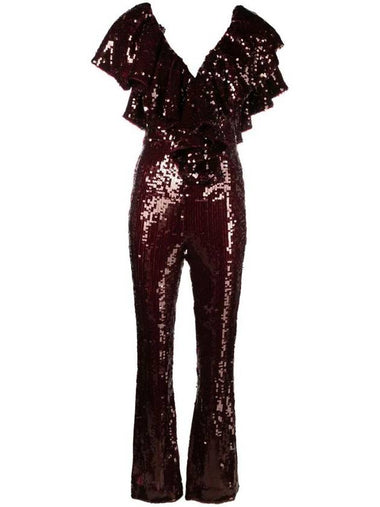 Rotate Birger Christensen Sequins Ruffle Jumpsuit Clothing - ROTATE - BALAAN 1