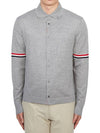 Merino Wool Armband Long Sleeve Shirt Grey - THOM BROWNE - BALAAN 3