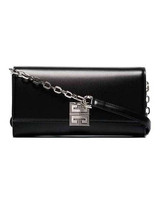 Givenchy 4G silver logo chain on wallet cross bag black - GIVENCHY - BALAAN 1