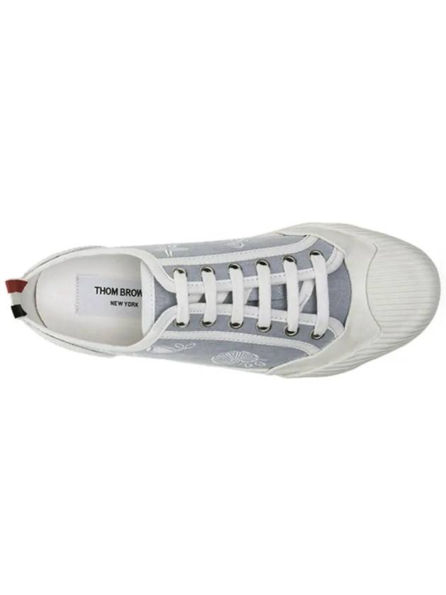 Three Stripe Tab Rugby Low Top Sneakers Blue - THOM BROWNE - BALAAN 4