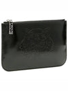 Tiger Patent Clutch Bag Black - KENZO - BALAAN 5