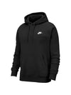 NSW Club Fleece Hoodie Black - NIKE - BALAAN 4