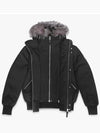 Dixon Nordic Tech Down Silver Fur Bomber Jacket Black - MACKAGE - BALAAN 4