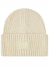 Small Face Logo Beanie Oatmeal Melange - ACNE STUDIOS - BALAAN 2