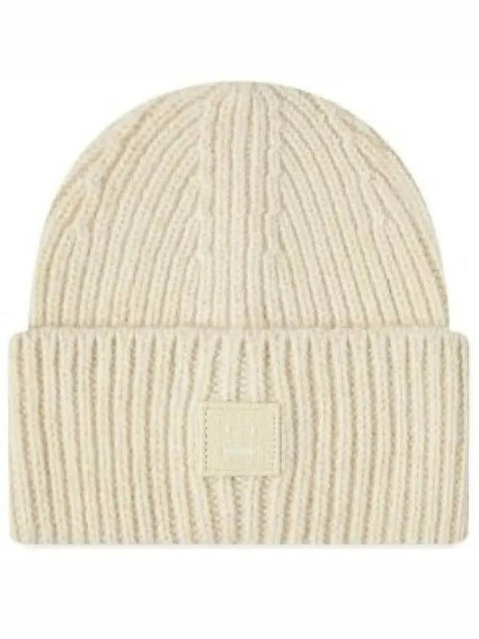 Small Face Logo Beanie Oatmeal Melange - ACNE STUDIOS - BALAAN 2