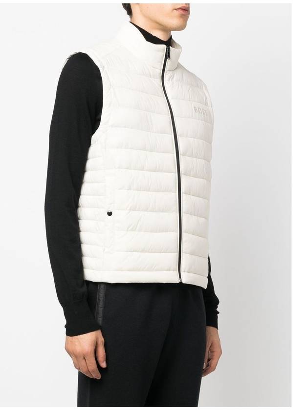 Tonal Logo Print Quilting Vest White - HUGO BOSS - BALAAN 4