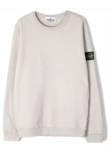 Pureed Cotton Fleece Crew Neck Sweatshirt Regular Fit - STONE ISLAND - BALAAN 1