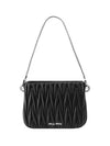 Sassy Matelasse Nappa Leather Shoulder Bag Black - MIU MIU - BALAAN 2