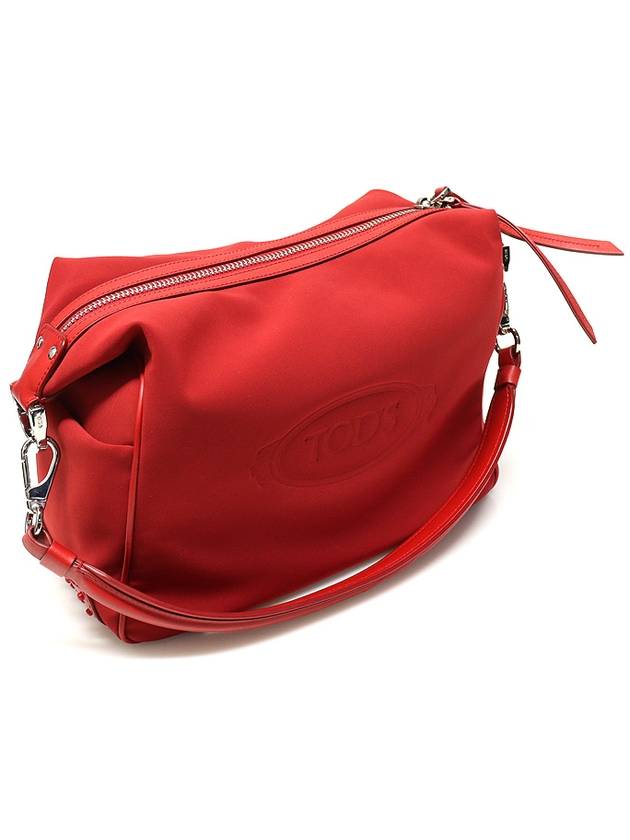 Alber Elbaz Collaboration Red Neoprene Pebble Medium Hobo Shoulder Bag - TOD'S - BALAAN 3